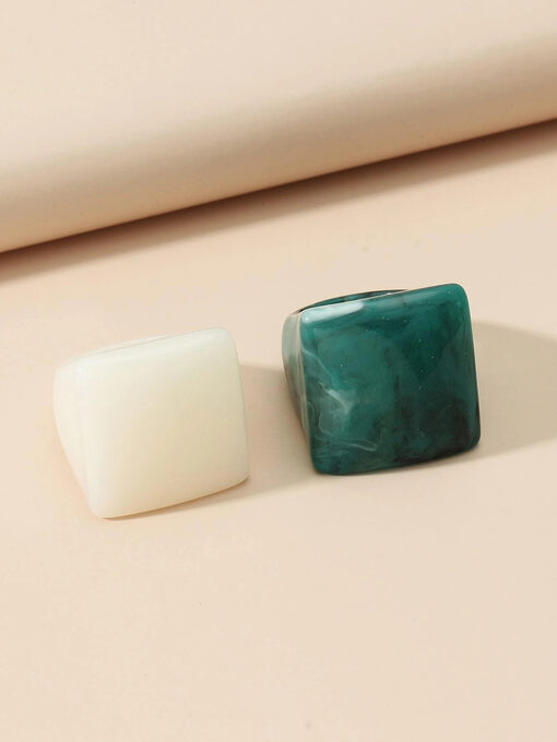 Δαχτυλίδι “Marble" D18/56 107-00065 Πράσινο