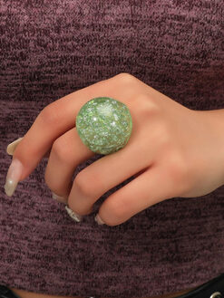 Δαχτυλίδι “Resin Bubble" D19/60 107-00063 Πράσινο