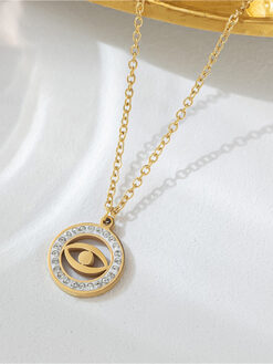 Κολιέ με Αλυσίδα “R Evil Eye” 104-00106 Χρυσό