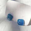 Σκουλαρίκια “Retro Square” 106-00182 Μπλε