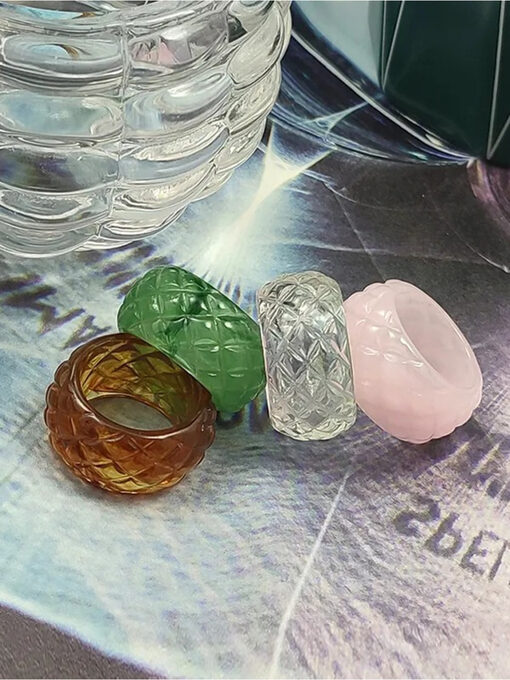 Δαχτυλίδι “Resin Art" 107-00061 Πράσινο