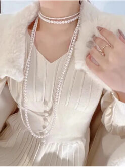 Κολιέ με Πέρλες ''Vintage Pearls'' 104-00124 Λευκό