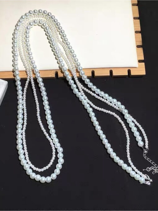 Κολιέ με Πέρλες ''Vintage Pearls'' 104-00124 Λευκό