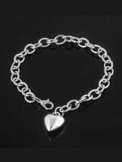 Βραχιόλι “Chain Heart” 105-00071 Ασημί
