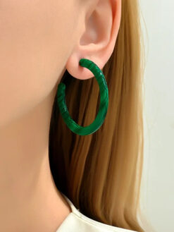 Σκουλαρίκια “Cool Hoop” 106-00221 Πράσινο