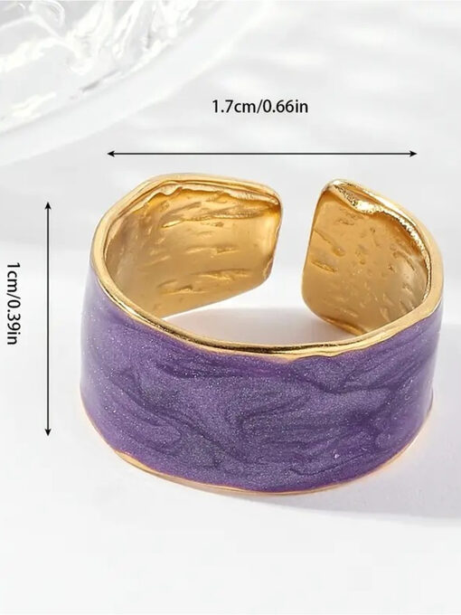 Δαχτυλίδι “Kraft Look” 107-00090 Μωβ