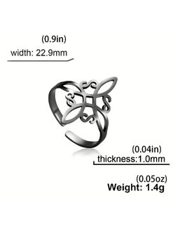 Δαχτυλίδι “Witch Knot” 107-00089 Μαύρο