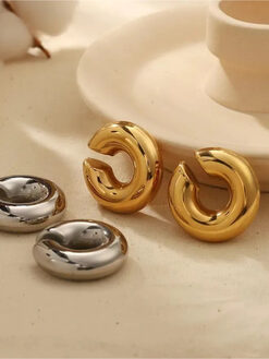 Σκουλαρίκια “Cuffs Ring” 106-00230 Ασημί
