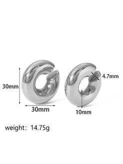 Σκουλαρίκια “Cuffs Ring” 106-00230 Ασημί