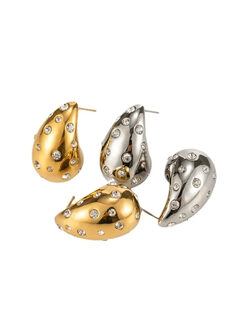 Σκουλαρίκια “Goccio Stras” 106-00228 Χρυσό