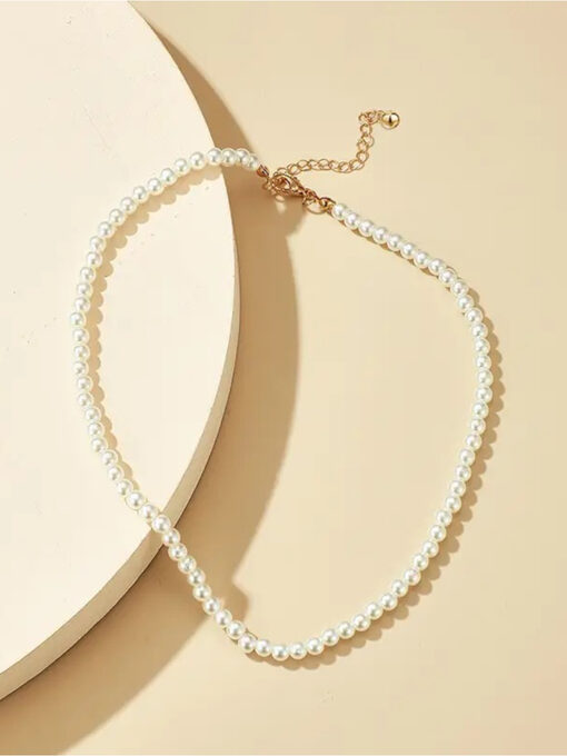 Κολιέ με Πέρλες ''Full Pearls'' 104-00145 Λευκό