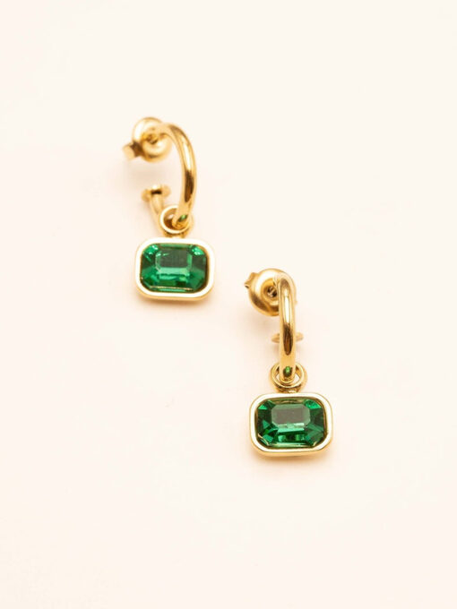 Σκουλαρίκια Bohm Paris "Ismeri” 126-00003 Πράσινο