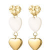 Σκουλαρίκια “Heart Heart Heart” 106-00246 Χρυσό