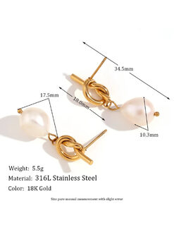 Σκουλαρίκια “Luxury Pearl” 106-00256 Χρυσό