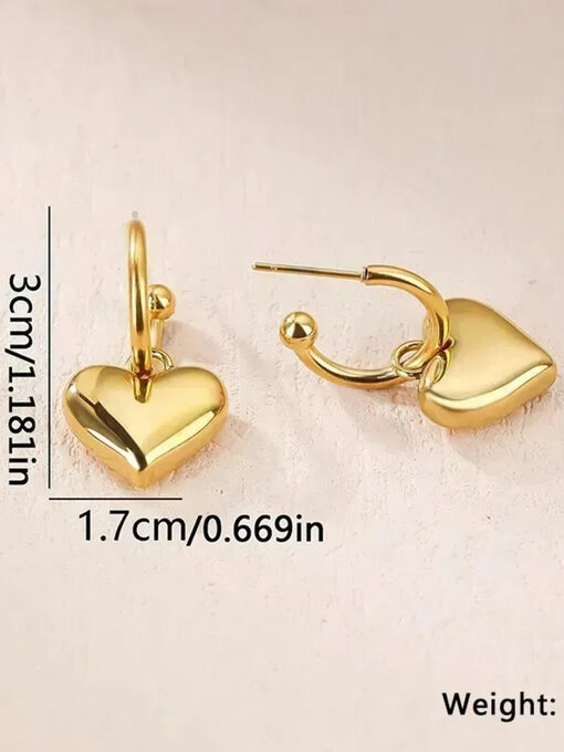 Σκουλαρίκια “Simple Love” 106-00267 Χρυσό