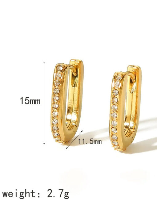 Σκουλαρίκια “U Shape” 106-00257 Χρυσό