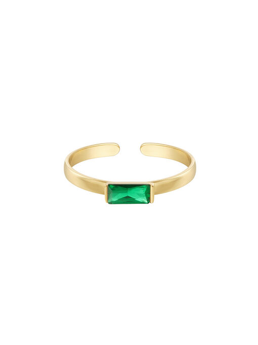 Δαχτυλίδι “Classic Charm” 107-00104 Πράσινο