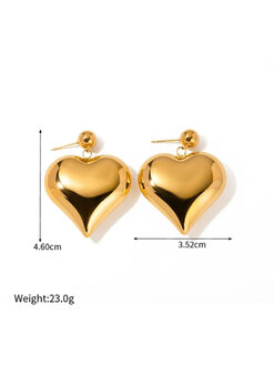 Σκουλαρίκια “Giant Heart” 106-00279 Χρυσό