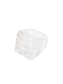 Δαχτυλίδι “Candy Cube ” 107-00117 Λευκό