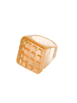 Δαχτυλίδι “Candy Cube ” 107-00117 Πορτοκαλί