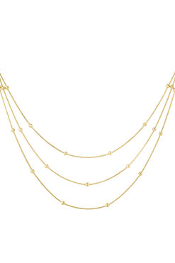 Κολιέ  ''Triple Chain'' 104-00162 Χρυσό