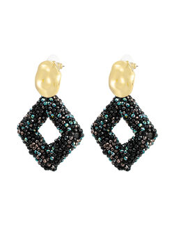 Σκουλαρίκια “Diamond’’ 106-00302 Μαύρο