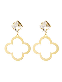 Σκουλαρίκια “Elegant Clover’’ 106-00287 Χρυσό