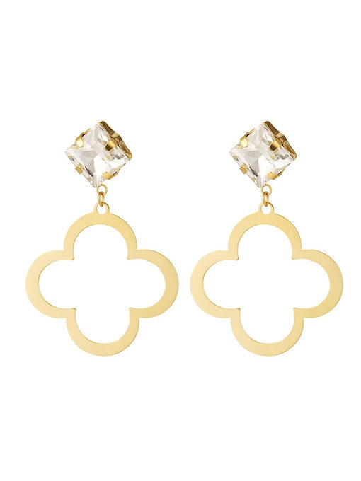 Σκουλαρίκια “Elegant Clover’’ 106-00287 Χρυσό