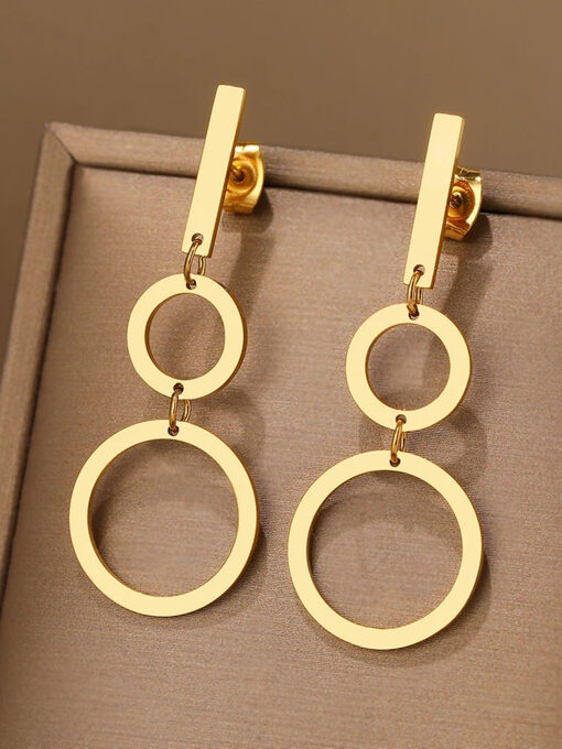 Σκουλαρίκια “Luxury Circles” 106-00308 Χρυσό