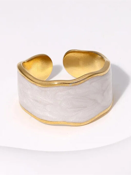 Δαχτυλίδι “Kraft Look” 107-00090 Λευκό