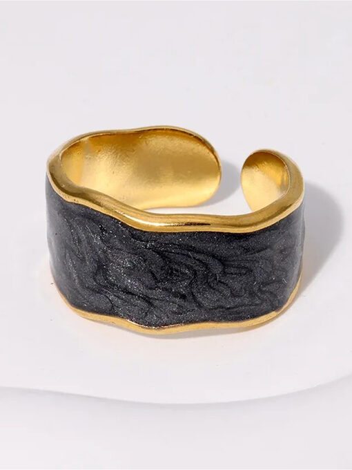 Δαχτυλίδι “Kraft Look” 107-00090 Μαύρο