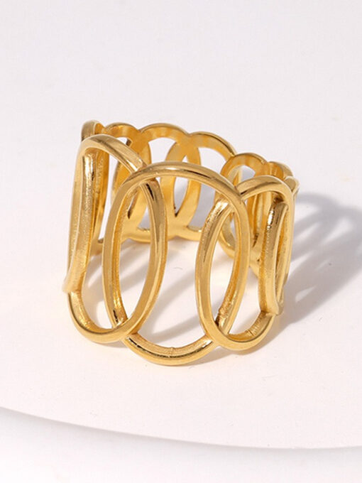 Δαχτυλίδι “Plain Circles ” 107-00120 Χρυσό