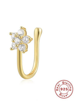 Σκουλαρίκι Μύτης “Simple Flower” 106-00317 Χρυσό