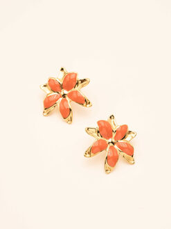 Σκουλαρίκια Bohm Paris "Magnolia” 126-00019 Πορτοκαλί
